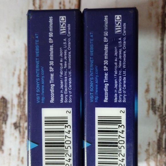 SONY VHS-C Tapes SP 30 Min. EP 90‎ Min. 2 New Camcorder Videocassettes TC-30VHG - Picture 3 of 3